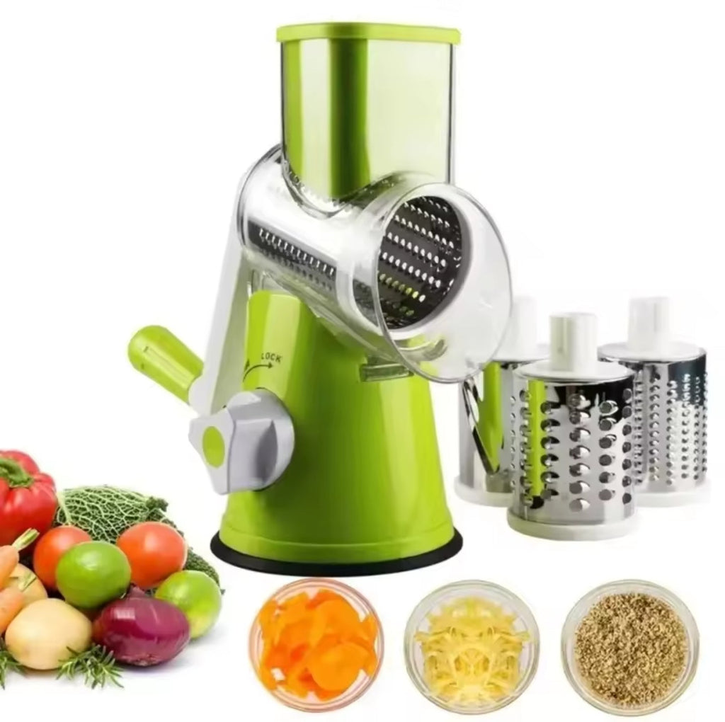 3 Sharp Drums Multifunctional Manual Food Slicer